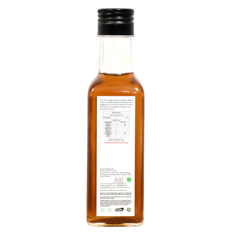 Orgenik: Black Sesame Oil (Glass Bottle) from brand Florocia