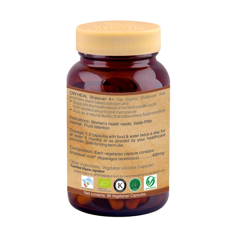Orgenik: Shop Shatavari A+ 90 Capsules from the brand Organic Wellness