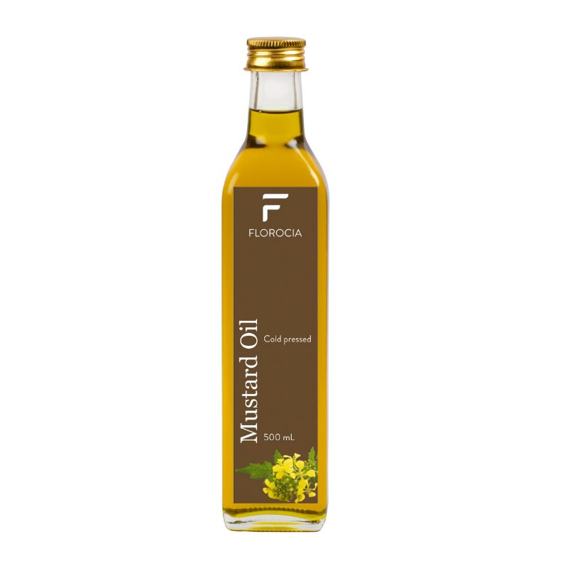 Orgenik: Cold Pressed Yellow Mustard Oil (Glass Bottle) from brand Florocia