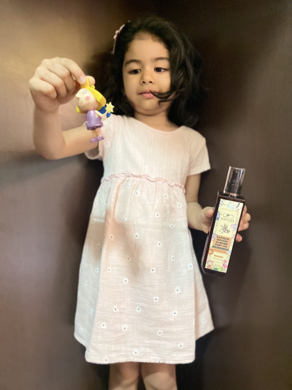 Orgenik: Shop Saffron Infused Almond Baby Oil from Brand Sarvm Naturals