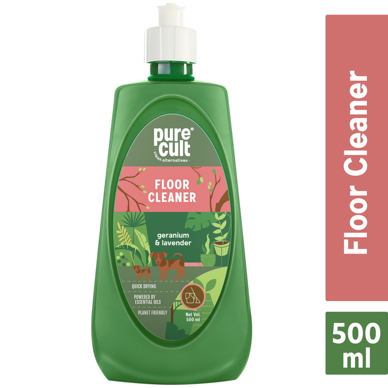 Orgenik: Shop Eco-Friendly Floor Cleaner with Geranium and Lavender Essential Oils from the brand PureCult
