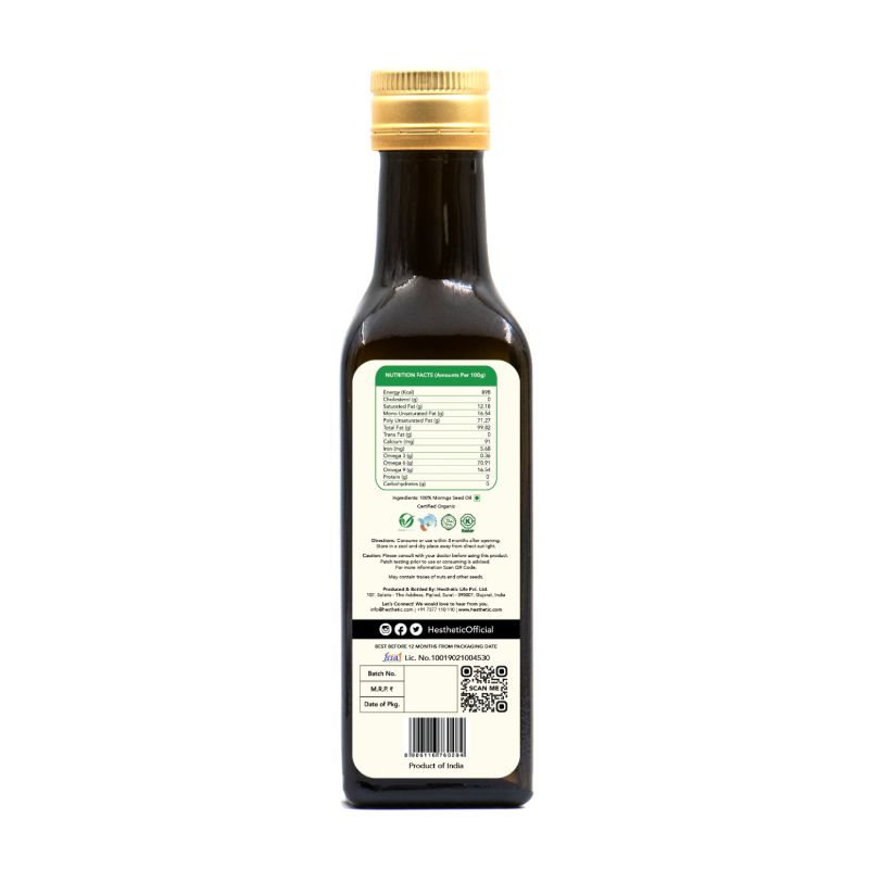 Orgenik: Organic Virgin Cold-Pressed Moringa Seed Oil from the brand Hesthetic