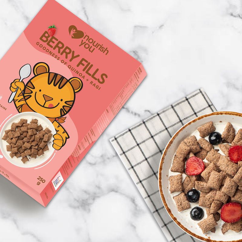 Orgenik: Stawberry Fills Quinoa-Ragi from brand Nourish You