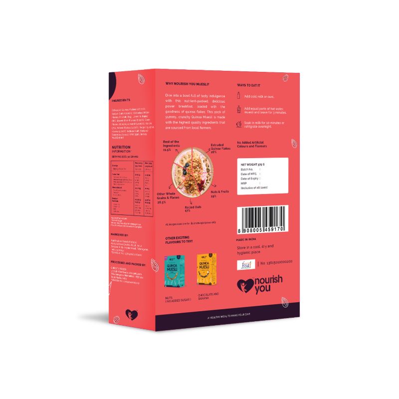 Orgenik: Quinoa Muesli - Honey & Nuts from brand Nourish You
