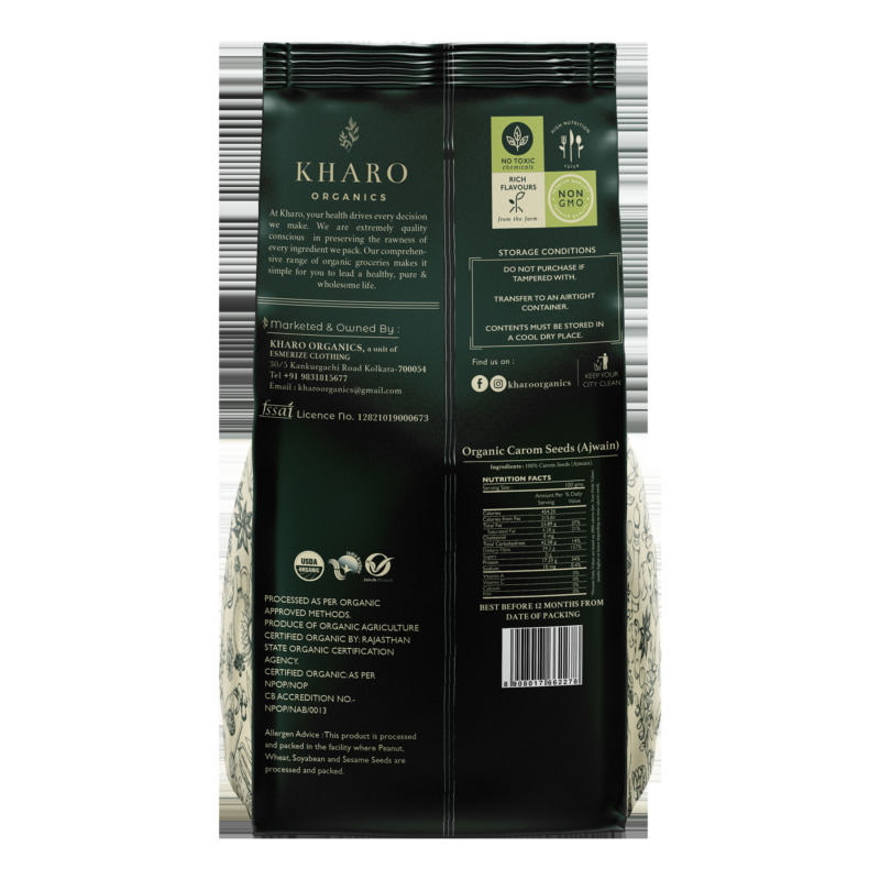 Orgenik: Shop Organic Ajwain from the brand Kharo Organics