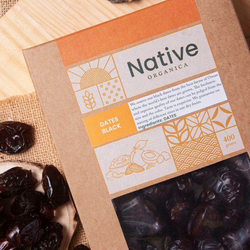 Orgenik: Dates - Black (Oman Khajoor) from the brand Native Organica 