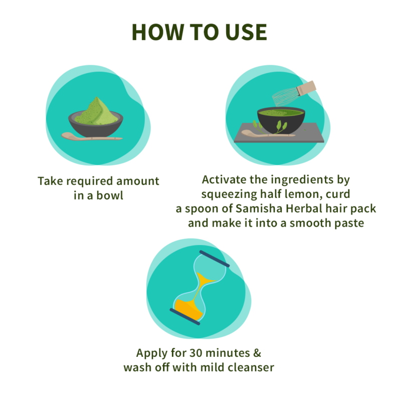 Orgenik: Shop Herbal Hair Pack - Reduces Hair Fall from brand Samisha