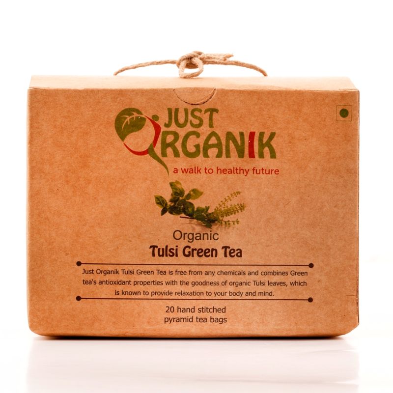 Orgenik: Tulsi-Green Tea Bags from brand Just Organik