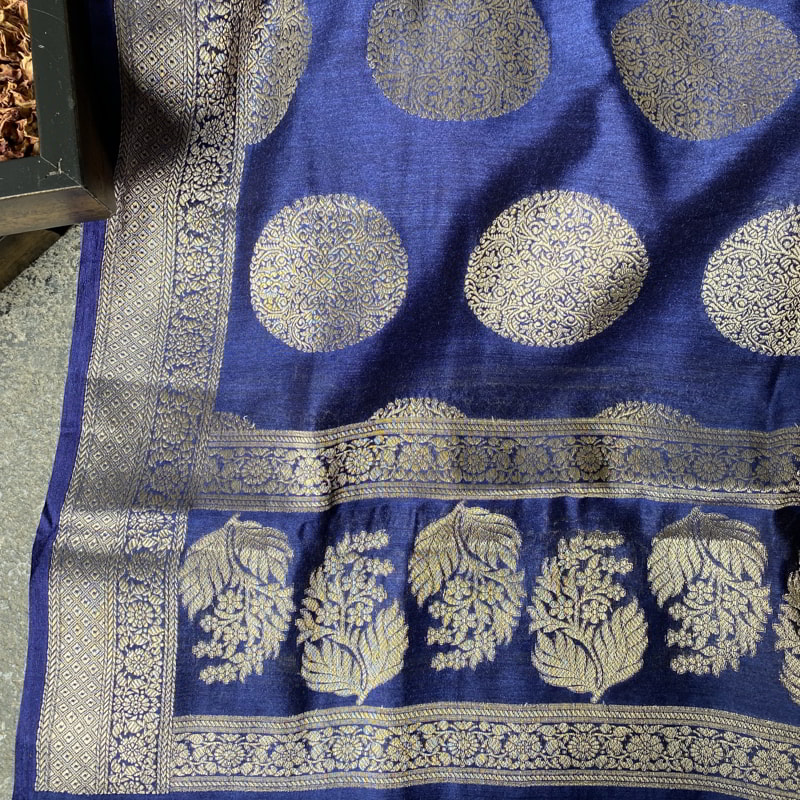 Orgenik: Shop Blue Buta Dupatta from the brand Pilar & Monisha