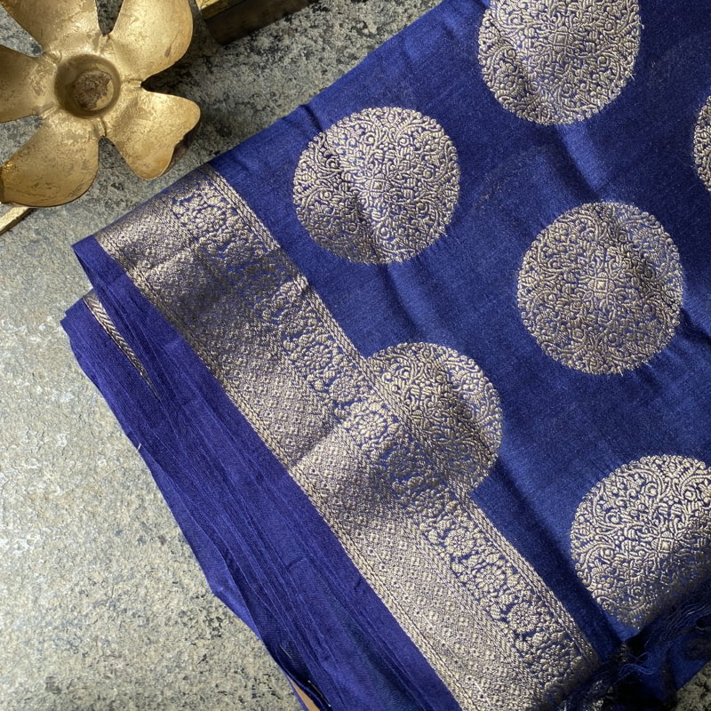 Orgenik: Shop Blue Buta Dupatta from the brand Pilar & Monisha