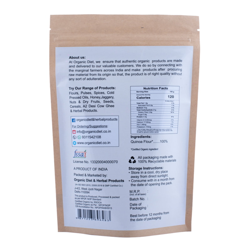Orgenik: Shop Organic Quinoa Flour from the brand Organic Diet
