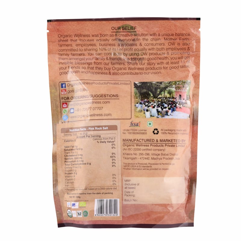 Orgenik: Shop Pink Rock Salt 450 g from the brand Organic Wellness