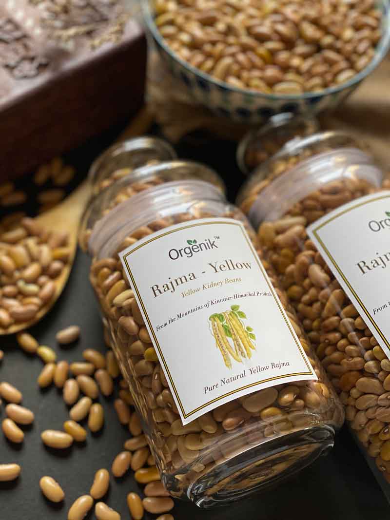Orgenik: Shop Natural Rajma - Yellow (Kidney Beans) - Kinnaur from the brand Orgenik