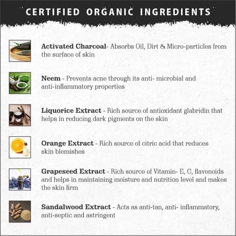 Orgenik: Shop Charcoal Multi Action Face Wash from the brand AMAzing EARTH Vegetal