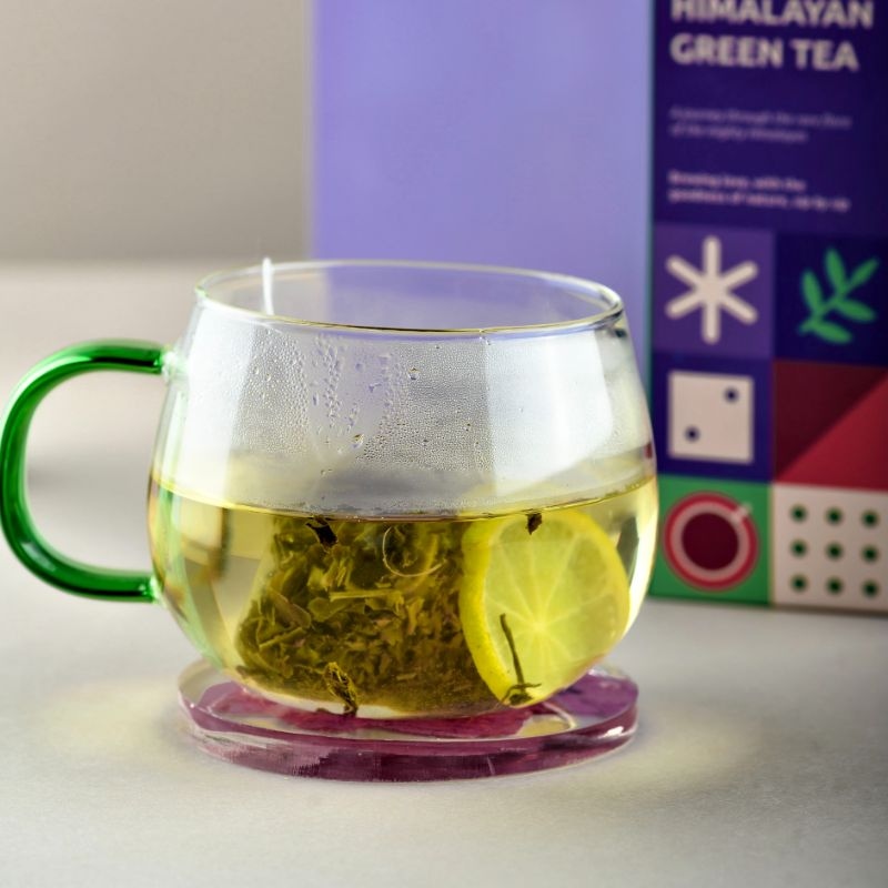 Orgenik: Green Tea Leaf Loaded with Anti-Oxidants made with 100% Whole Long Leaf Naturally Handpicked From Himalaya for Weight Loss 40 Pyramid Tea Bags - Pack of 2 from brand Freshleaf