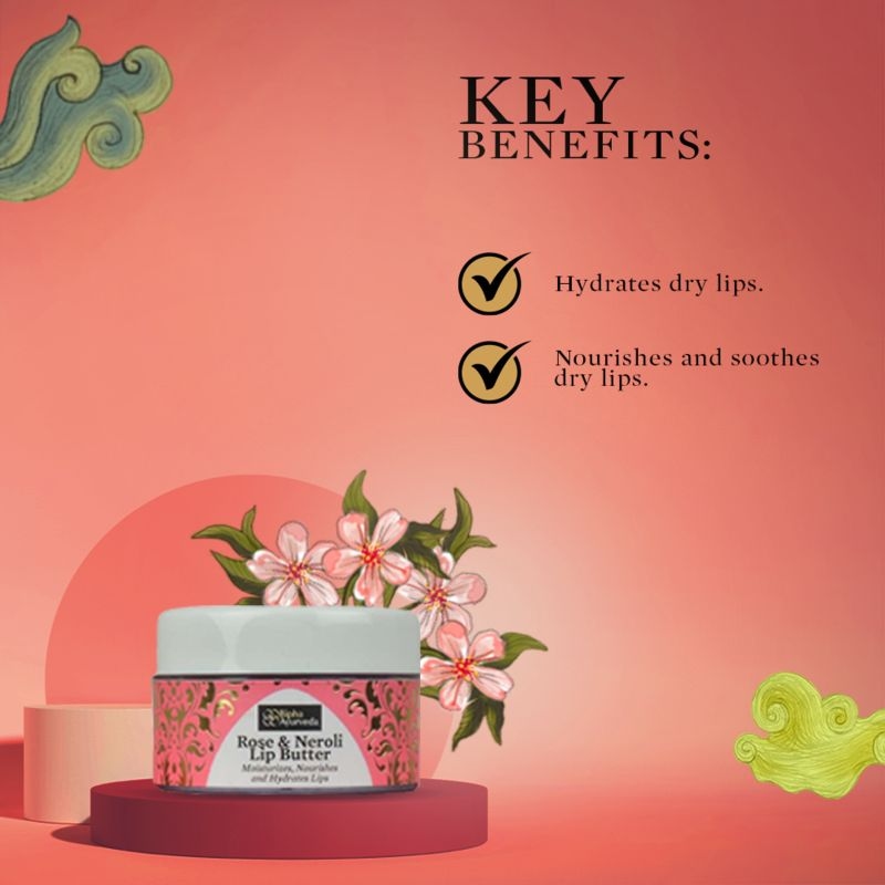 Orgenik: Rose & Neroli Lip Butter from brand Bipha Ayurveda