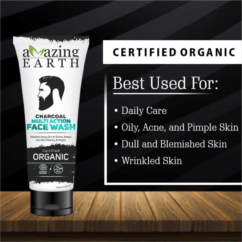 Orgenik: Shop Charcoal Multi Action Face Wash from the brand AMAzing EARTH Vegetal