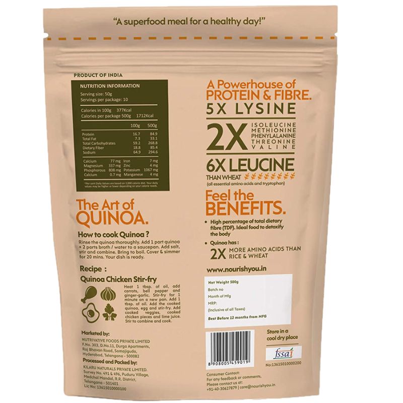 Orgenik: Premium White Quinoa from brand Nourish You