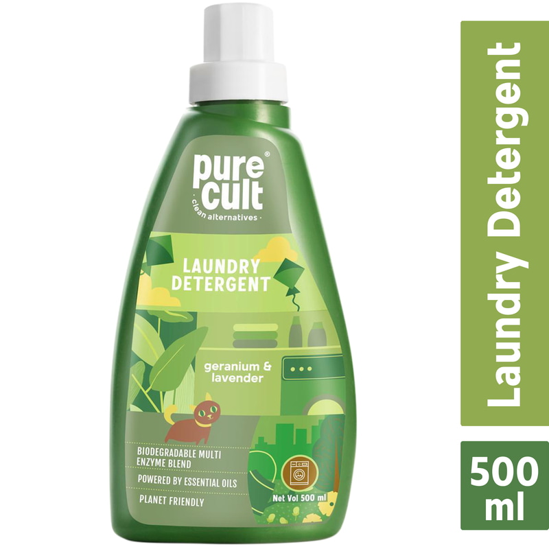 Orgenik: Shop Eco-Friendly Liquid Laundry Detergent with Geranium & Lavender Essential Oils from the brand PureCult
