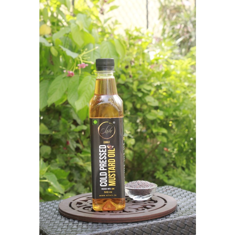 Buy Cold Pressed Mustard Oil from the brand Olixir Gourmet Oils on Orgenik