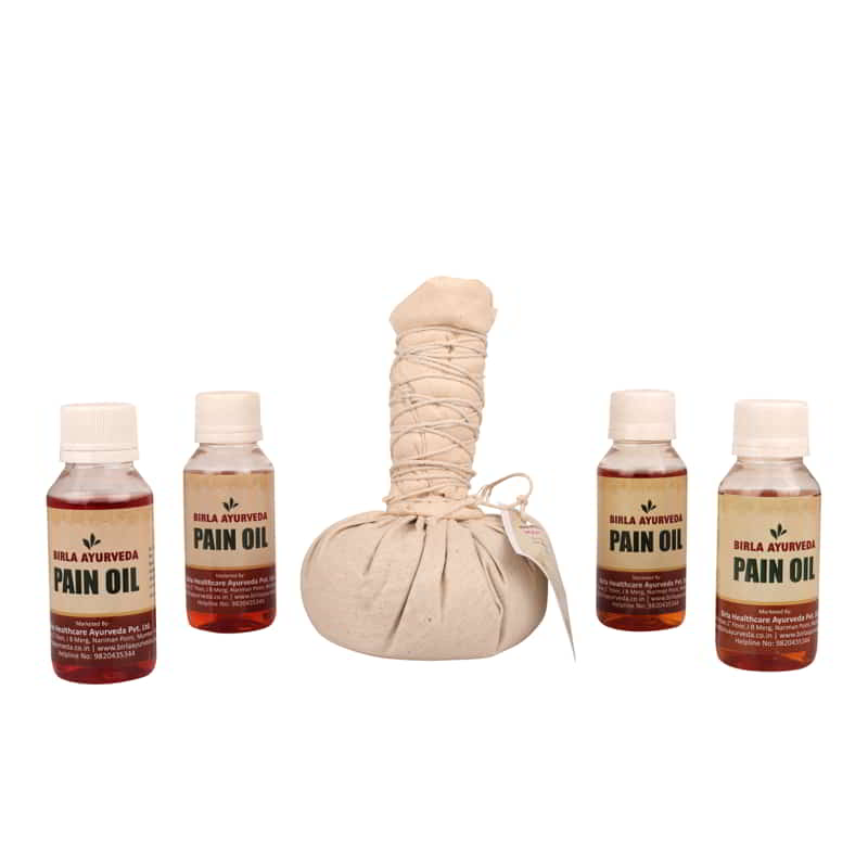 Orgenik: Shop Kizhi Kit - Potli and 4 Pain Oil for Muscle Relief