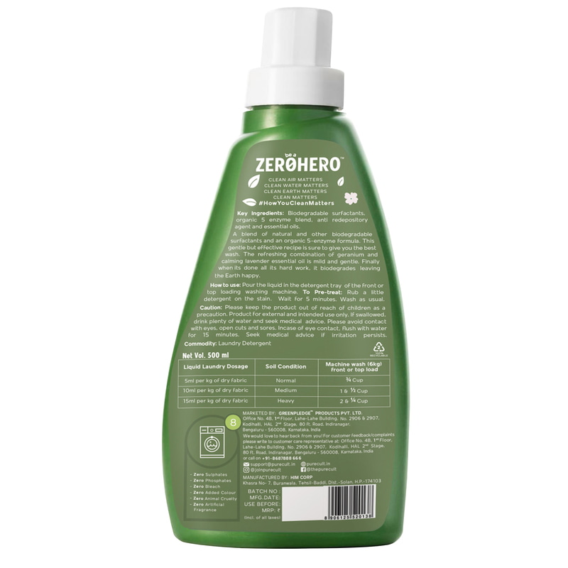 Orgenik: Shop Eco-Friendly Liquid Laundry Detergent with Geranium & Lavender Essential Oils from the brand PureCult