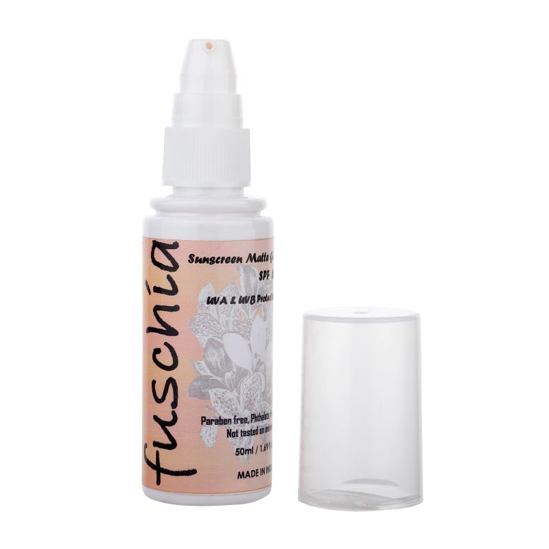 Orgenik: Fuschia SPF-50 Sunscreen Matte Gel from the brand Fuschia 