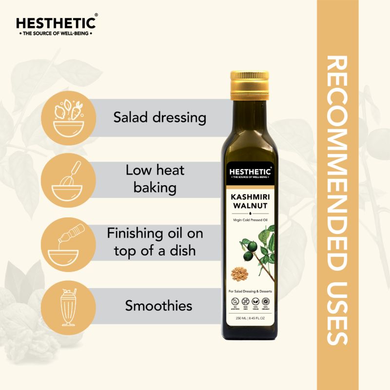 Orgenik: Organic Virgin Cold-Pressed Kashmiri Walnut Oil from the brand Hesthetic