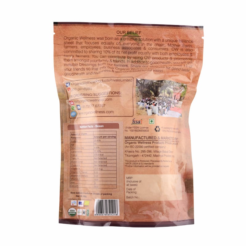 Orgenik: Shop Besan 450 g from the brand Organic Wellness
