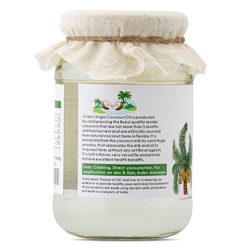 Orgenik: Shop Cold Pressed Virgin Coconut Oil 1ltr from the brand Jivika Naturals