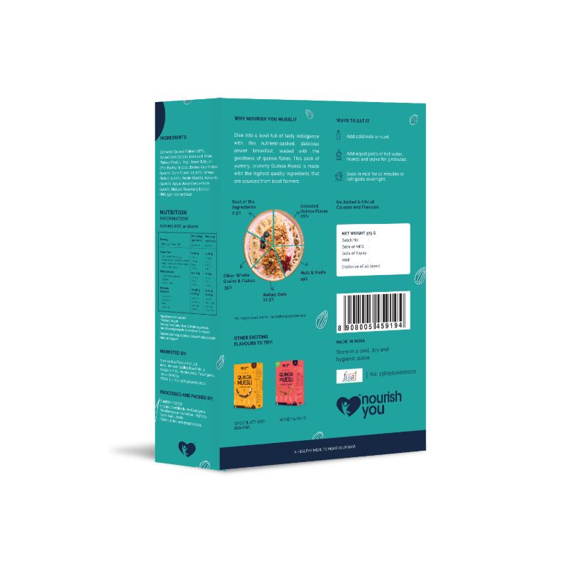 Orgenik: Quinoa Muesli - (No Added Sugar) from brand Nourish You