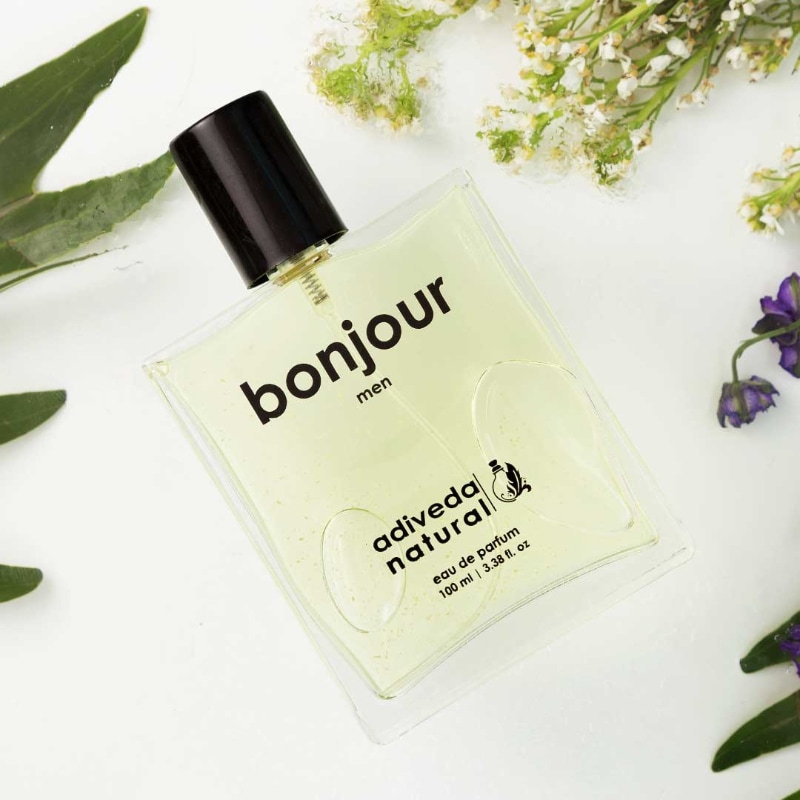 Orgenik: Shop Bonjour Perfume - Fresh Woody Fragrance Eau de Parfum - Men from the brand Adiveda Naturals